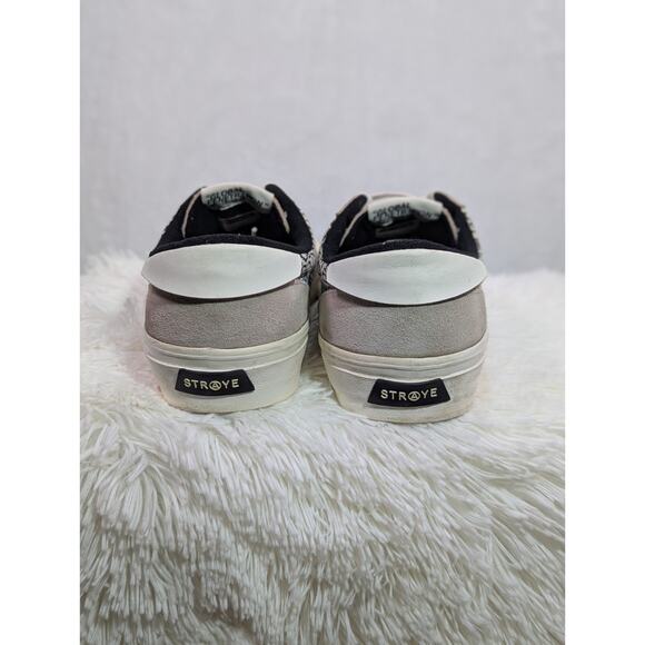 Straye Logan White w/ Black Cheetah Print Skate Shoes Mens 11 Women's 12.5 - Picture 5 of 10